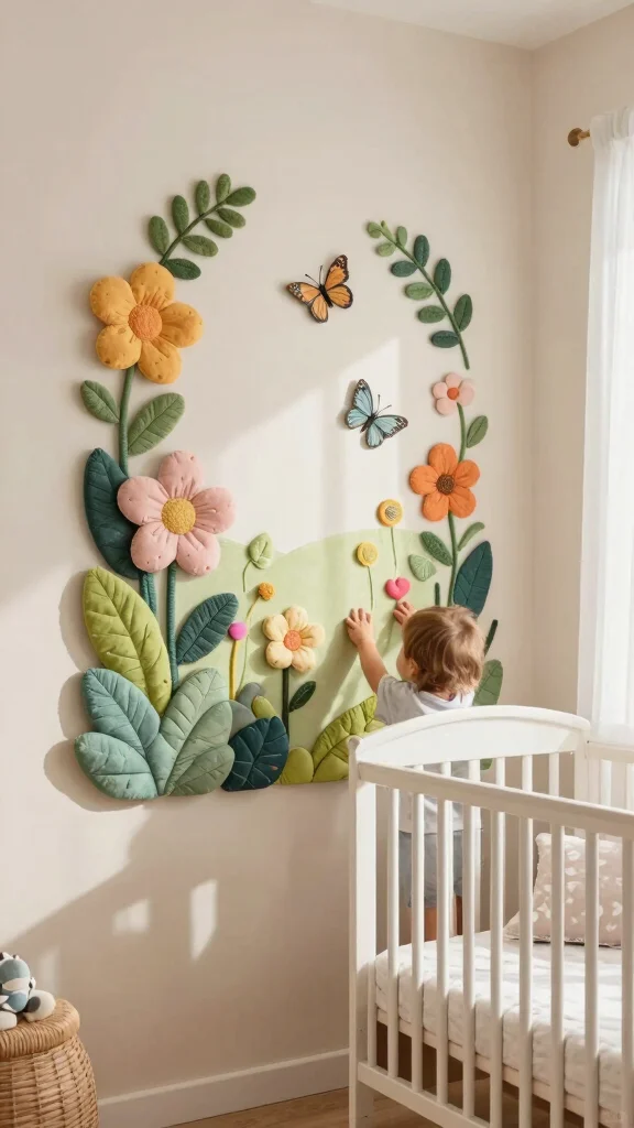 10 Nursery 3D Wall Art Ideas for a Sculptural Textural Baby Room Feature - 8. Interactive Wall Art 1