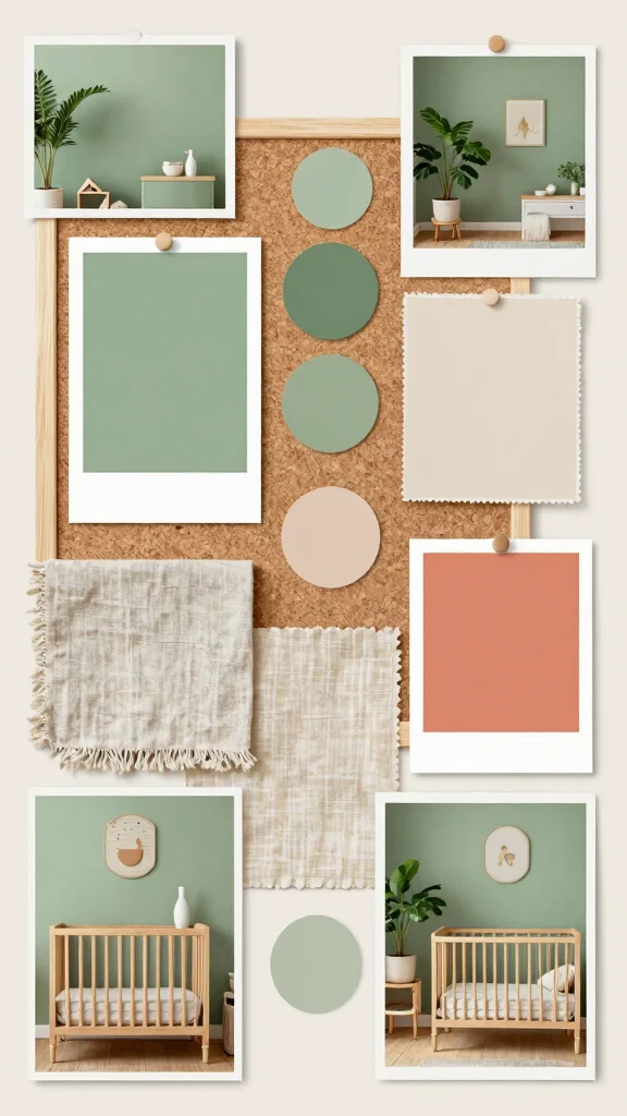 10 Nursery Vision Board Ideas for a Cohesive Styled Baby Room - 1. Organic Color Schemes for Serenity 1