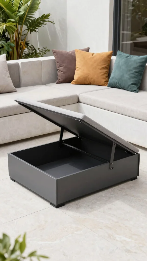 10 Under-Terrace Storage Room Ideas for a Hidden Space-Smart Solution - 10. Multi-Functional Furniture 1