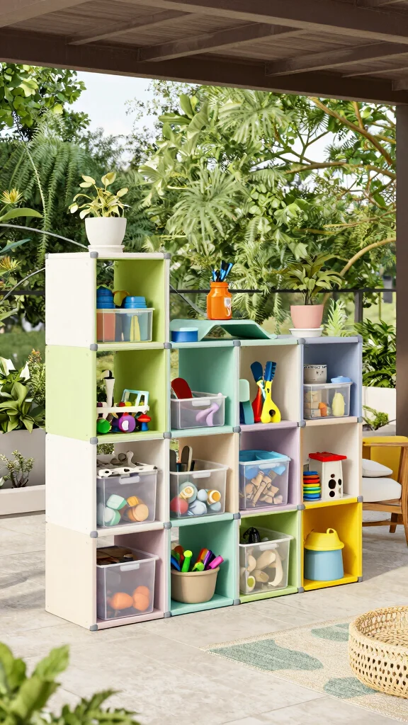 10 Under-Terrace Storage Room Ideas for a Hidden Space-Smart Solution - 7. Customizable Modular Storage 1