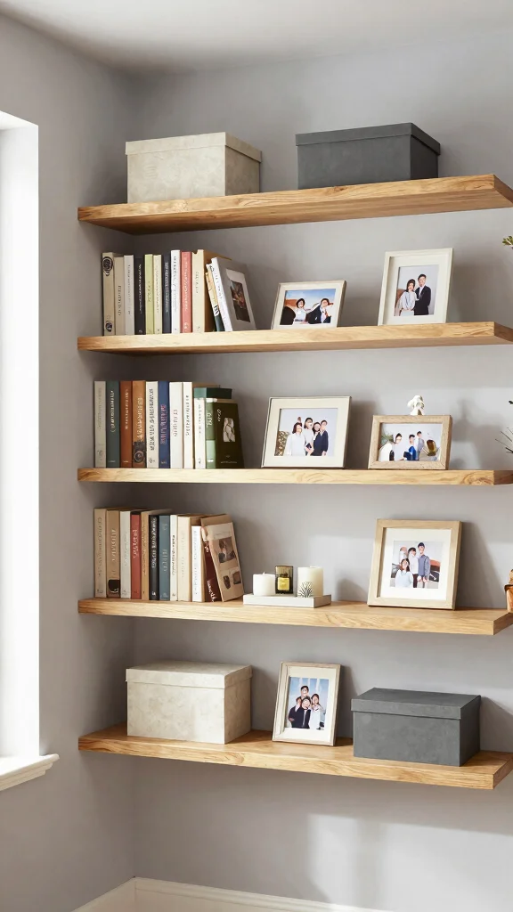 11 Basement Half-Wall Ledge Ideas for a Functional Styled Detail - 2. Functional Shelving 1