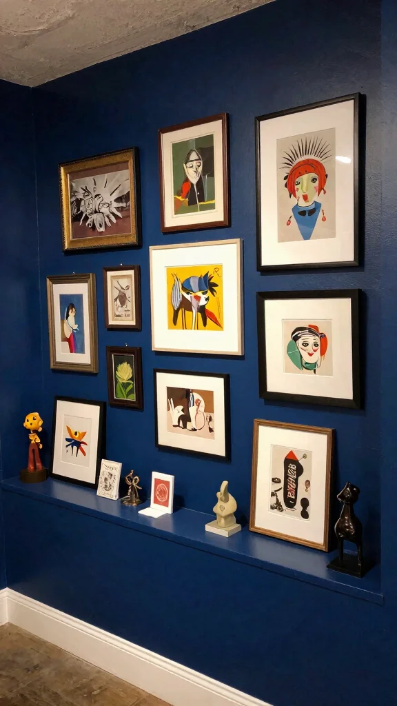 11 Basement Half-Wall Ledge Ideas for a Functional Styled Detail - 4. Art Display 1