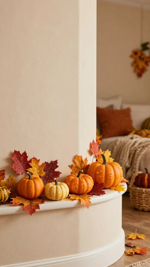 11 Basement Half-Wall Ledge Ideas for a Functional Styled Detail - 6. Seasonal Decor Showcase 1