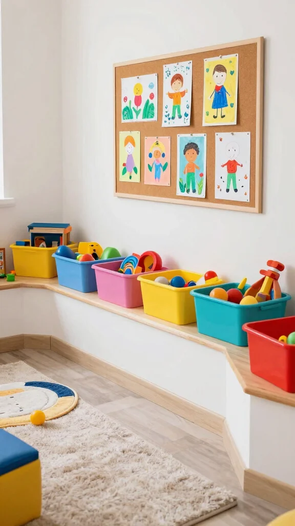 11 Basement Half-Wall Ledge Ideas for a Functional Styled Detail - 7. Kids’ Play Zone 1