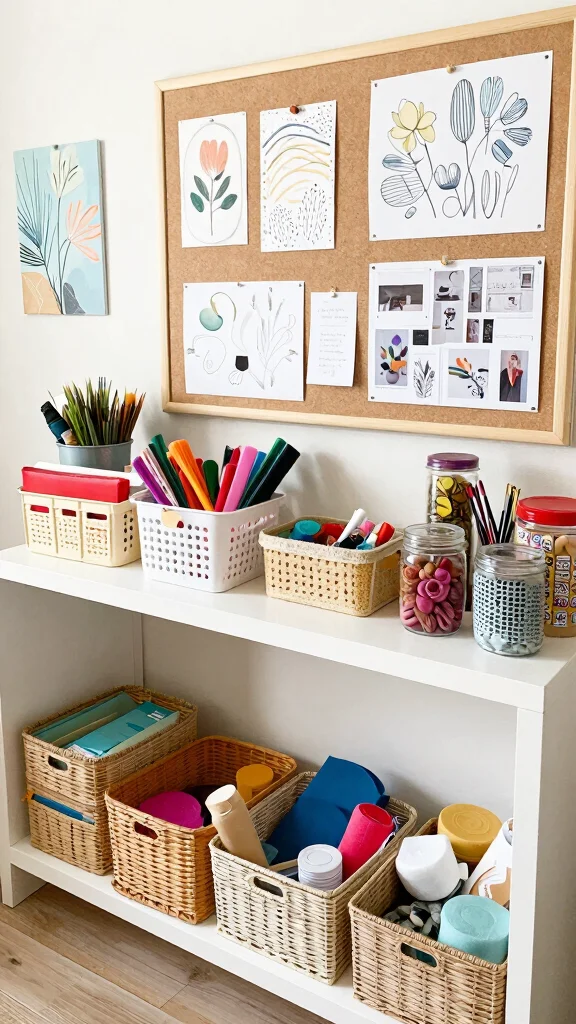 11 Basement Half-Wall Ledge Ideas for a Functional Styled Detail - 9. Crafting Corner 1