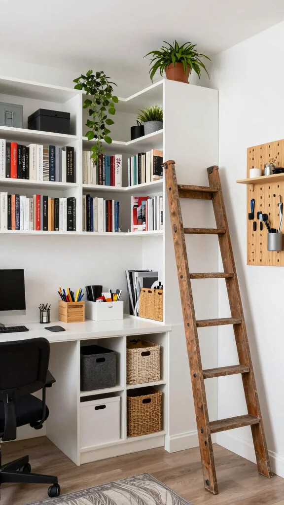 11 Basement Office Ideas Without Windows for a Bright Functional Space - 5. Innovative Storage Solutions 1