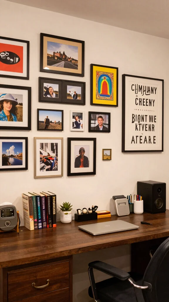 11 Basement Office Ideas Without Windows for a Bright Functional Space - 9. Personal Touches 1