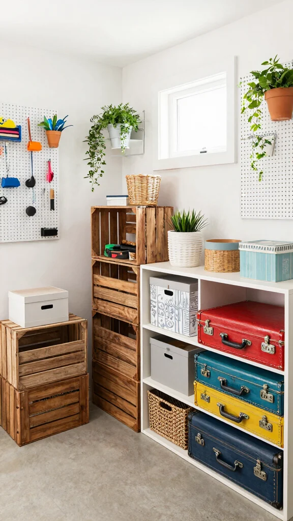 11 Budget Basement Ideas for a Beautiful Affordable Makeover - 2. Creative Storage Solutions 1