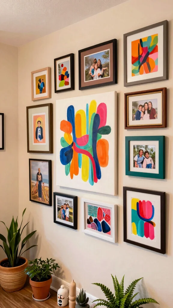 11 Budget Basement Ideas for a Beautiful Affordable Makeover - 3. DIY Wall Art 1