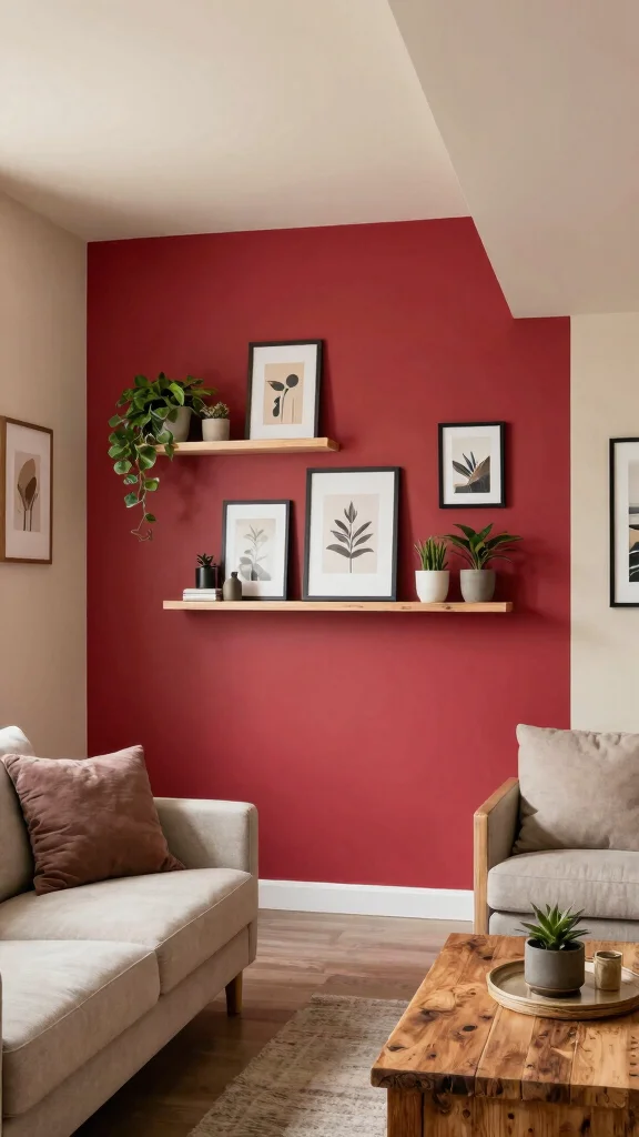 11 Budget Basement Ideas for a Beautiful Affordable Makeover - 4. Multicolor Accent Wall 1