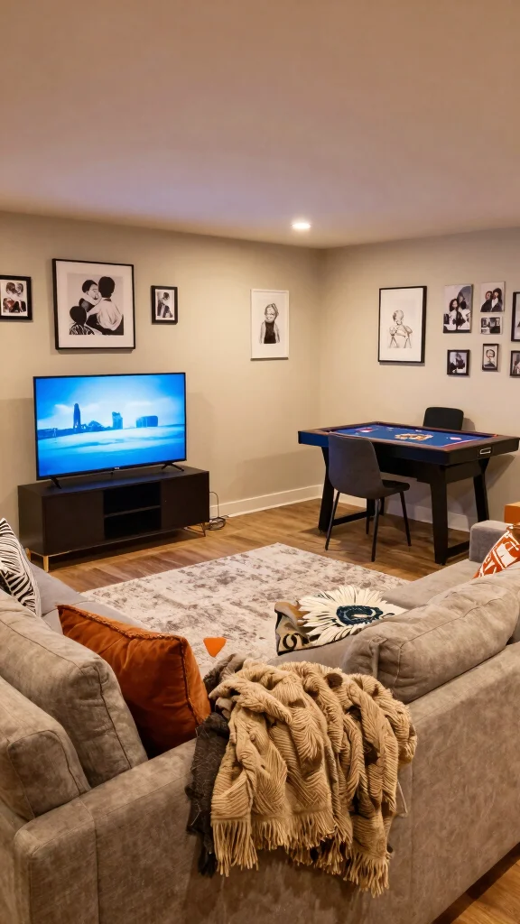 11 Budget Basement Ideas for a Beautiful Affordable Makeover - 7. Multi-Purpose Lounge Space 1