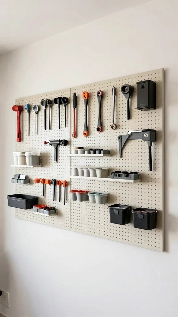 11 Garage Storage Room Ideas for a Clean Functional Workspace - 5. Pegboards for Versatile Storage Options 1