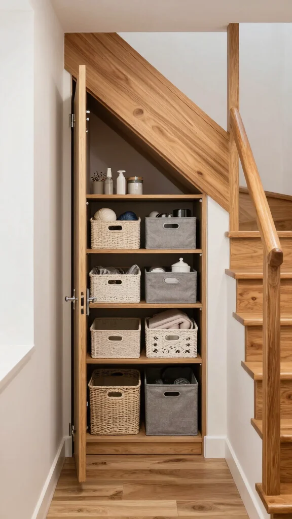 11 Hidden Door Storage Room Ideas for a Secret Seamless Entrance - 10. Under Stairs Storage 1