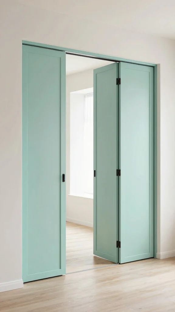 11 Hidden Door Storage Room Ideas for a Secret Seamless Entrance - 11. Stylish Folding Doors 1