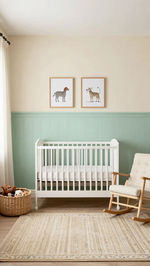 11 Nursery Board-and-Batten Wall Ideas for a Classic Charming Detail - 1. Soft Pastel Perfection 1