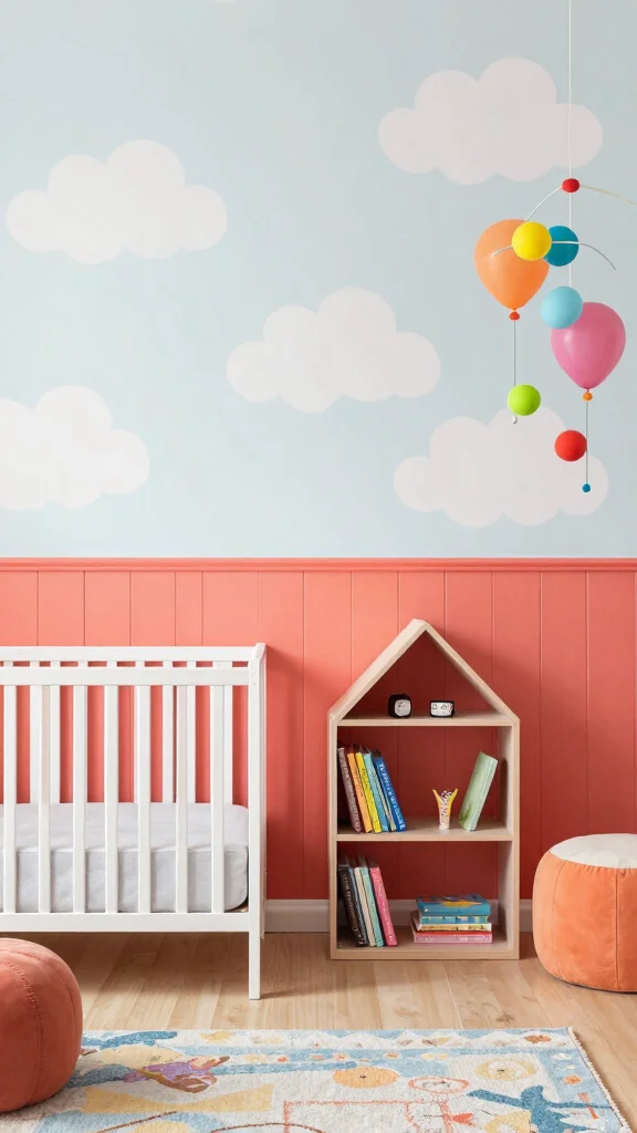 11 Nursery Board-and-Batten Wall Ideas for a Classic Charming Detail - 10. Playful and Whimsical 1