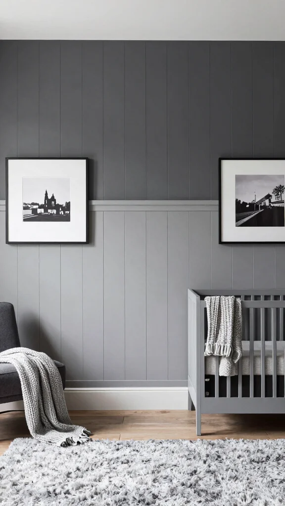 11 Nursery Board-and-Batten Wall Ideas for a Classic Charming Detail - 8. Monochromatic Magic 1