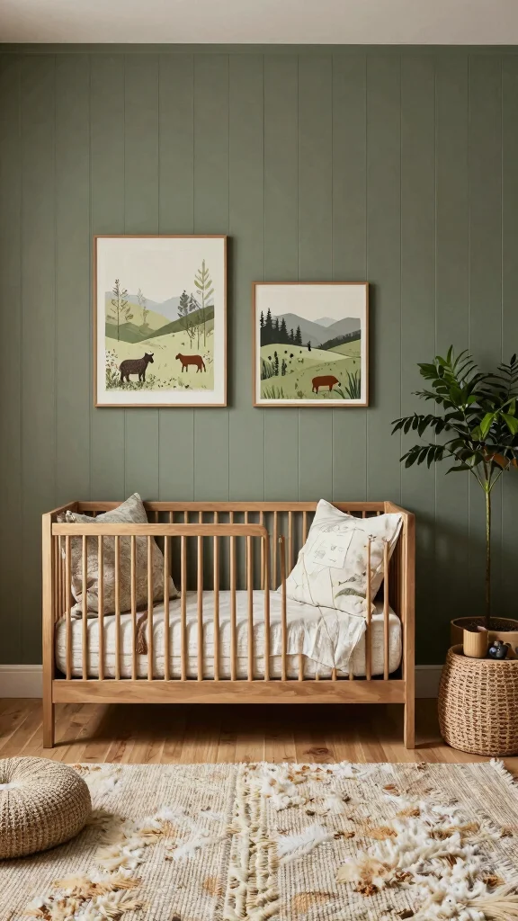 11 Nursery Board-and-Batten Wall Ideas for a Classic Charming Detail - 9. Earthy Tones and Textures 1