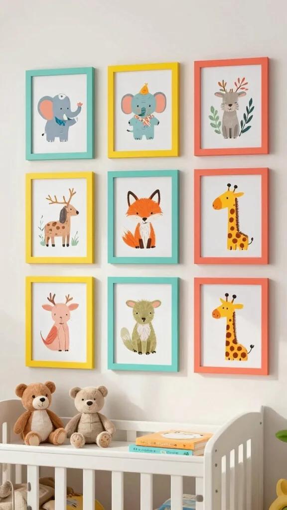 11 Nursery Gallery Wall Ideas for a Curated Personal Baby Room Display - 3. Whimsical Animal Prints 1