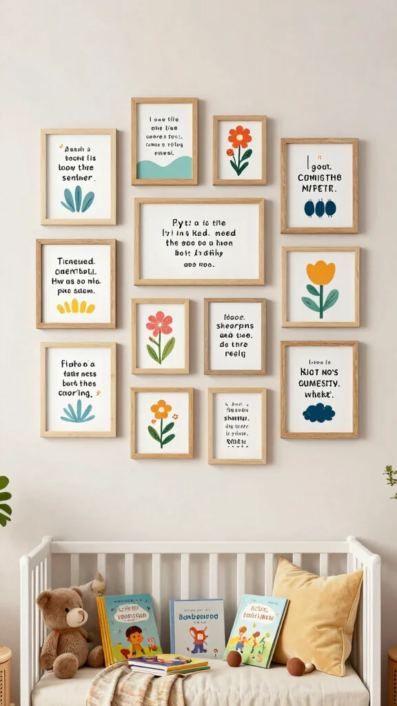 11 Nursery Gallery Wall Ideas for a Curated Personal Baby Room Display - 6. Inspirational Quotes 1