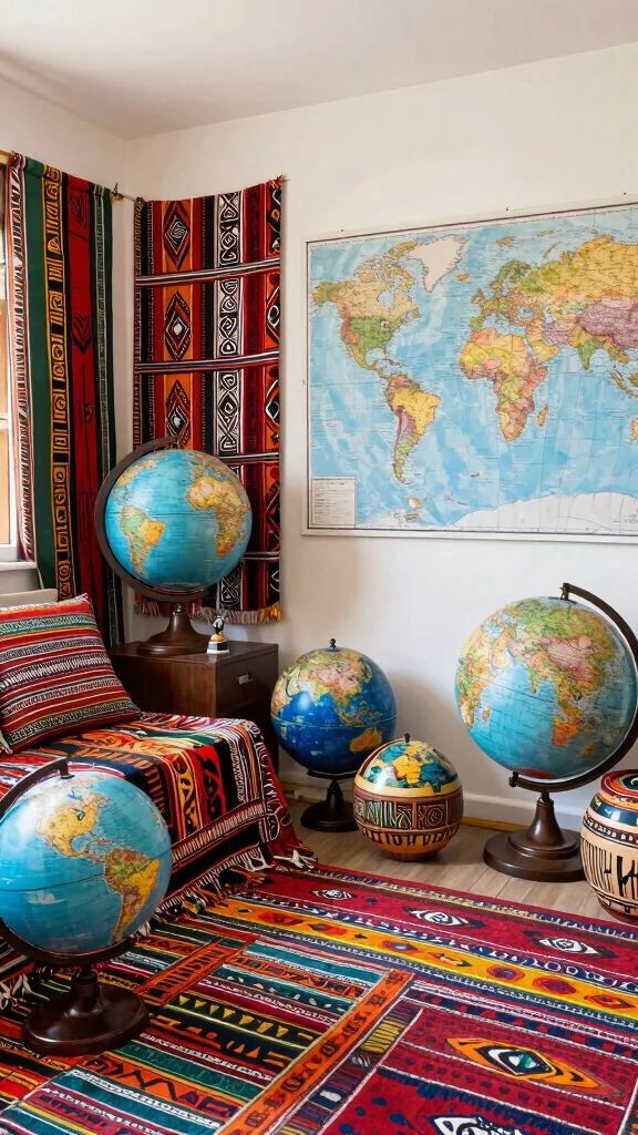 11 Nursery Mood Board Ideas for Planning a Beautiful Baby Room - 11. Global Explorer Theme 1