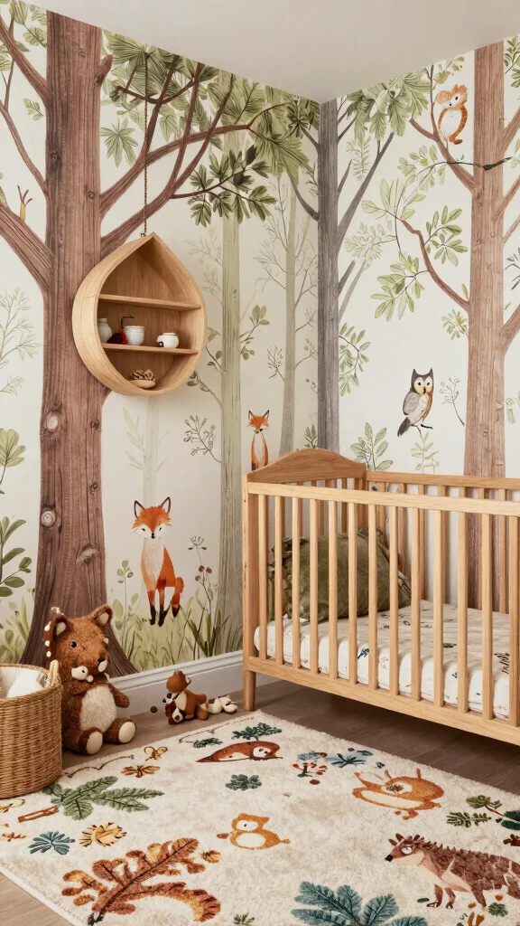 11 Nursery Mood Board Ideas for Planning a Beautiful Baby Room - 3. Whimsical Forest Inspiration 1