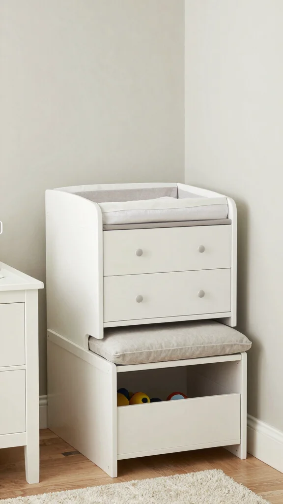 11 Nursery Nook in Bedroom Ideas for a Cozy Compact Baby Corner - 3. Multi-Functional Furniture 1
