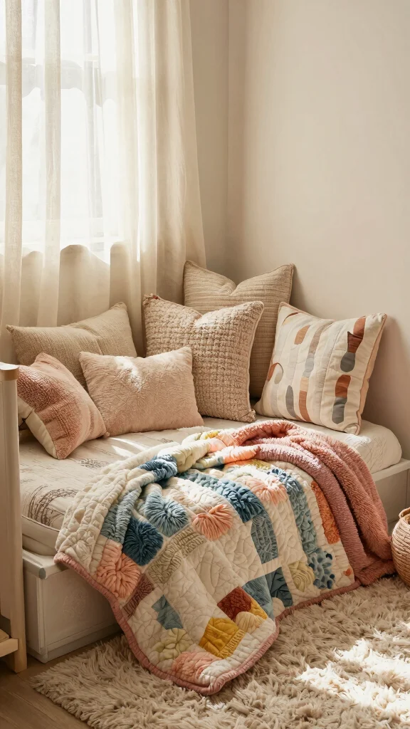 11 Nursery Nook in Bedroom Ideas for a Cozy Compact Baby Corner - 4. Cozy Textiles 1