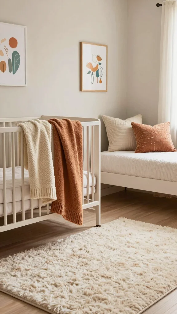 11 Nursery With Guest Bed Ideas for a Functional Welcoming Dual Room - 10. Cozy Textiles and Soft Furnishings 1