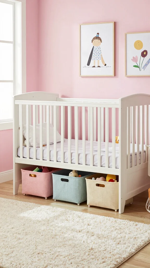 11 Nursery With Guest Bed Ideas for a Functional Welcoming Dual Room - 3. Under-Crib Storage 1