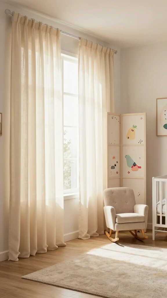 11 Nursery With Guest Bed Ideas for a Functional Welcoming Dual Room - 5. Stylish Drapery and Divider Solutions 1