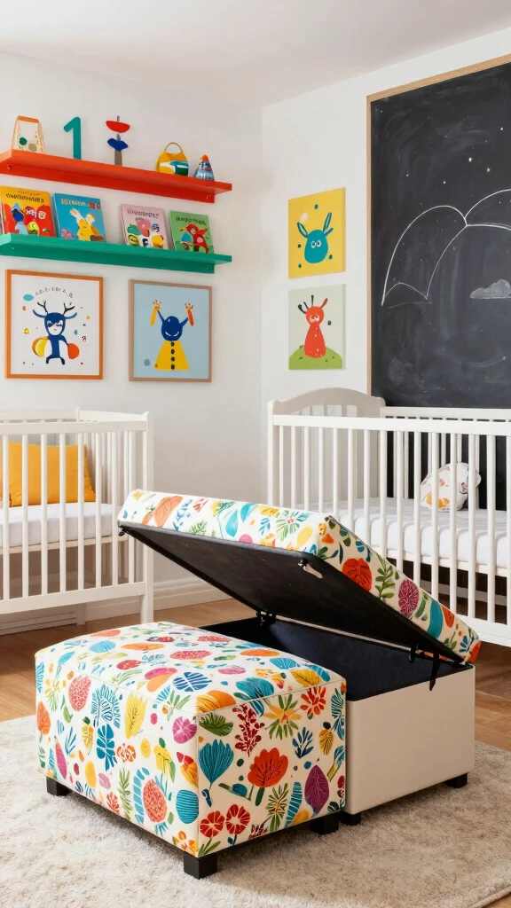 11 Nursery With Guest Bed Ideas for a Functional Welcoming Dual Room - 6. Multi-Functional Decor 1