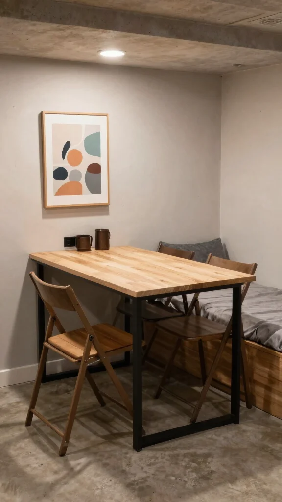 11 One-Wall Basement Kitchenette Ideas for a Compact Stylish Setup - 10. Multi-functional Furniture 1