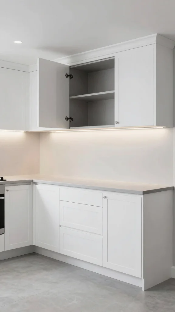 11 One-Wall Basement Kitchenette Ideas for a Compact Stylish Setup - 6. Integrated Appliances for a Clean Look 1