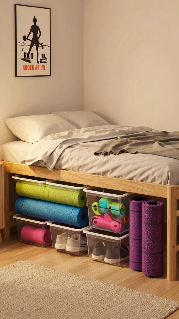 11 Storage Room Gym Ideas for a Space-Smart Motivating Workout Space - 5. Under-Bed Storage Solutions 1