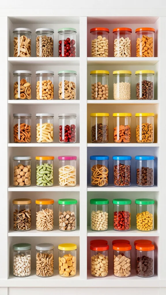11 Storage Room Near Kitchen Ideas for a Functional Accessible Pantry - 9. Color-Coded Organization 1