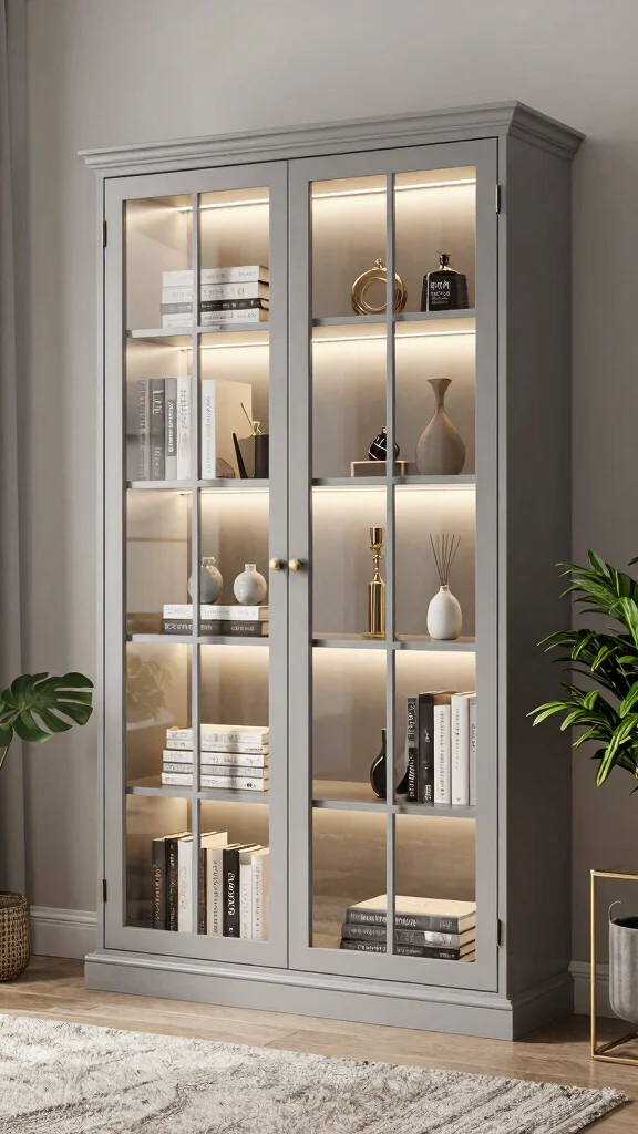 11 Storage Room With Cabinets Ideas for a Polished Organized Interior - 4. Glass Front Cabinets for Display and Organization 1