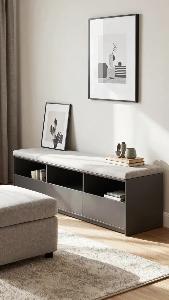 11 Storage Room With Shelves Ideas for a Tidy Accessible Display - 10. Multi-Functional Furniture for Dual Purpose 1