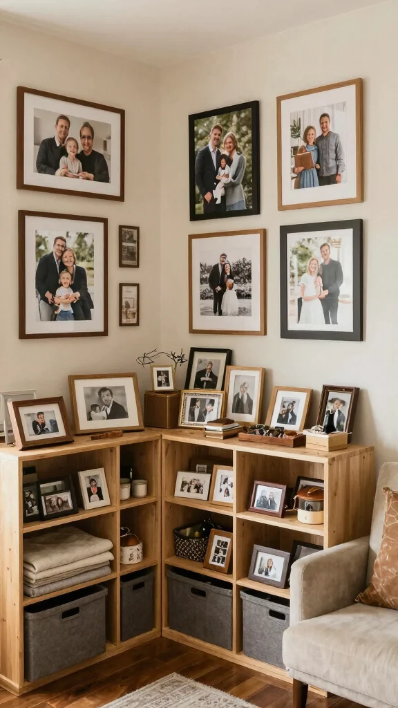 11 Storage Room With Shelves Ideas for a Tidy Accessible Display - 11. Personal Touches for a Cozy Feel 1