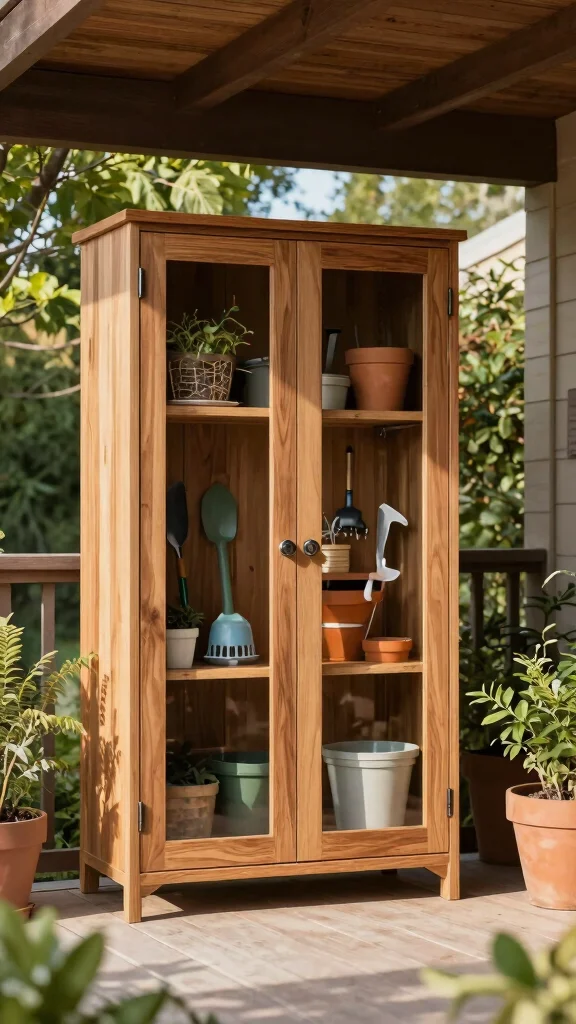 11 Under-Deck Storage Room Ideas for a Waterproof Functional Outdoor Space - 1. Weatherproof Cabinets for Storage 1