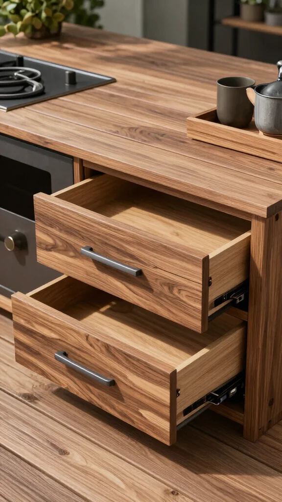 11 Under-Deck Storage Room Ideas for a Waterproof Functional Outdoor Space - 4. Built-In Drawers 1