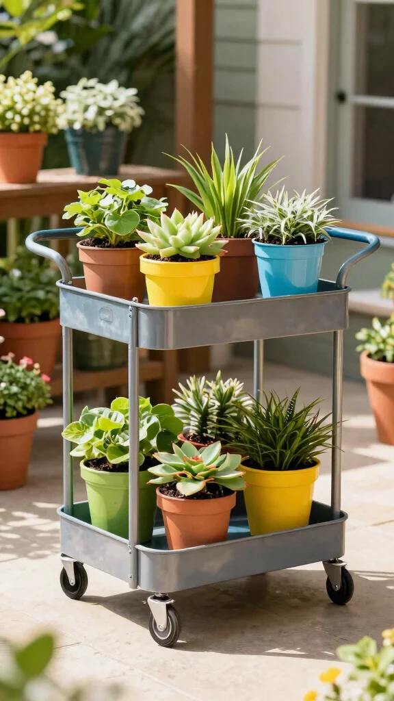 11 Under-Deck Storage Room Ideas for a Waterproof Functional Outdoor Space - 9. Rolling Utility Carts 1