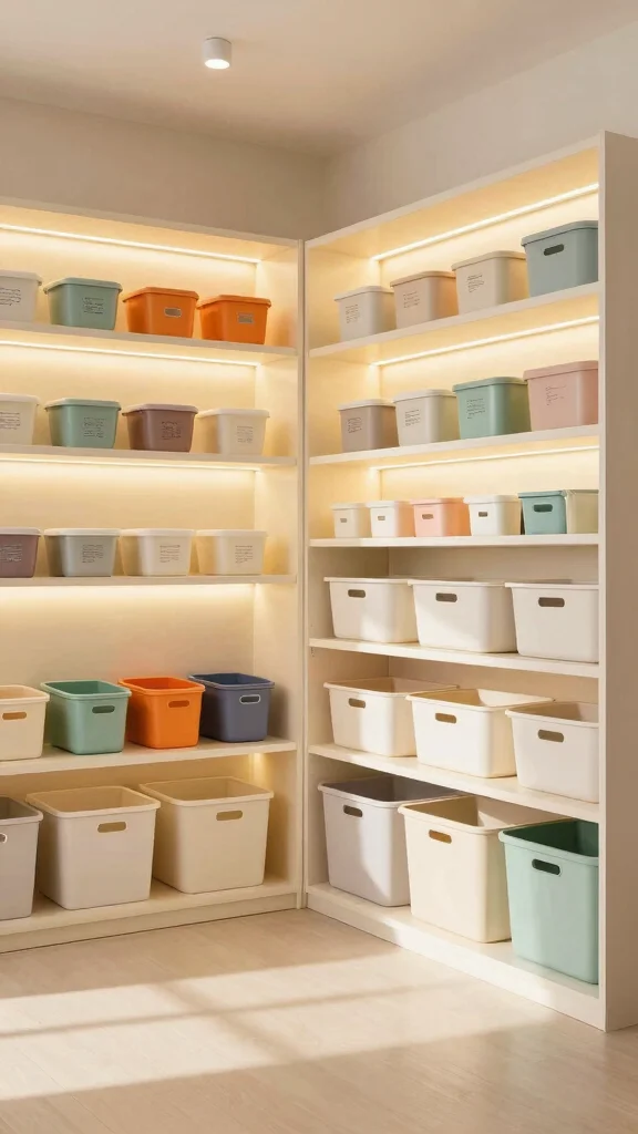 11 Windowless Storage Room Ideas for a Well-Lit Organized Space - 1. Brighten Up with LED Strip Lighting 1