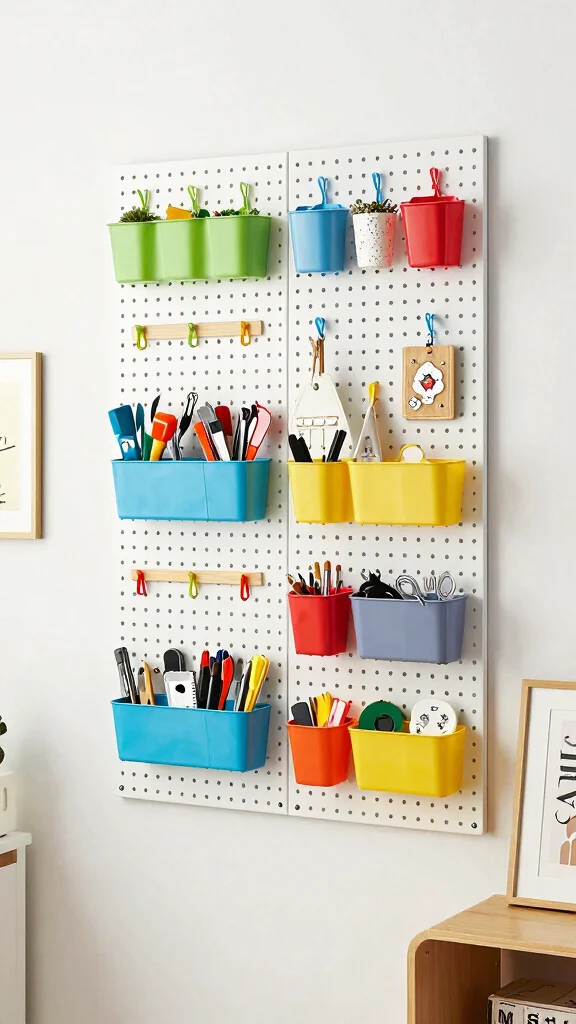 11 Windowless Storage Room Ideas for a Well-Lit Organized Space - 5. Pegboards for Versatile Organization 1