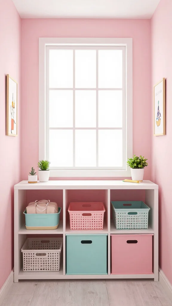 11 Windowless Storage Room Ideas for a Well-Lit Organized Space - 6. Bright Paint Colors to Elevate Mood 1