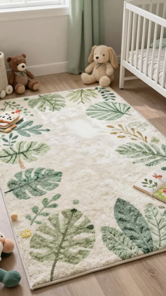11 Woodland Fairy Nursery Ideas for a Magical Enchanted Baby Room - 5. Nature-Inspired Rugs 1