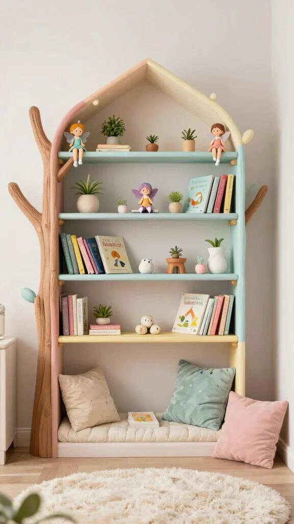 11 Woodland Fairy Nursery Ideas for a Magical Enchanted Baby Room - 7. Fairy Tale Shelves 1