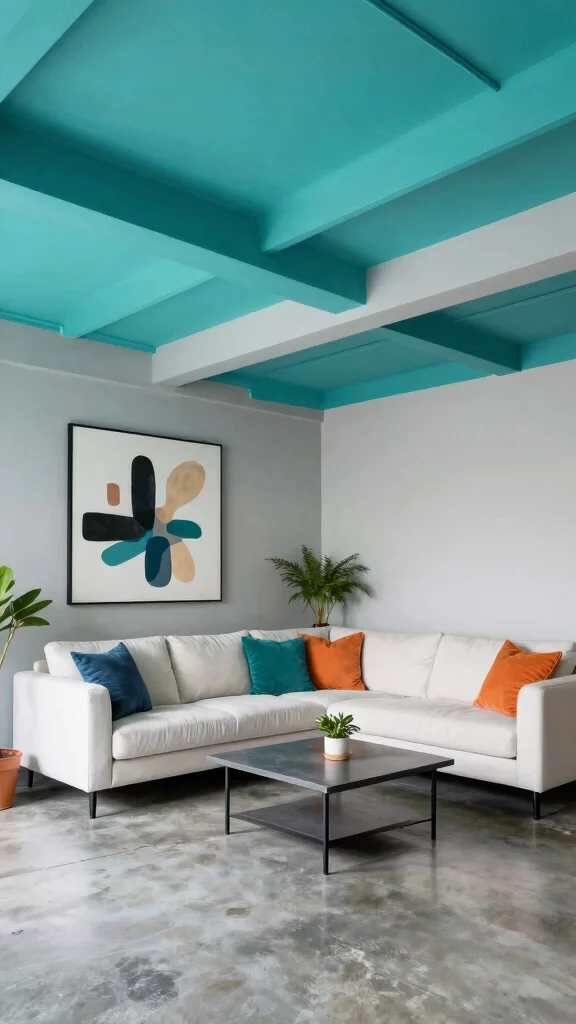 12 Basement Drop Ceiling Ideas for a Clean Affordable Finish - 3. Painted Ceiling Panels 1