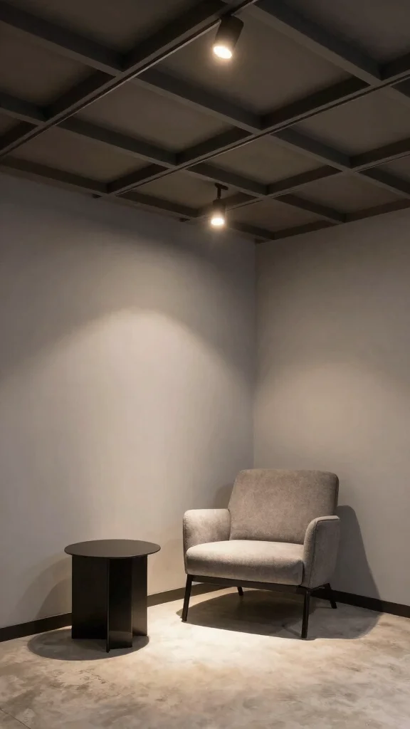 12 Basement Drop Ceiling Ideas for a Clean Affordable Finish - 6. Grid Ceiling with Creative Lighting 1