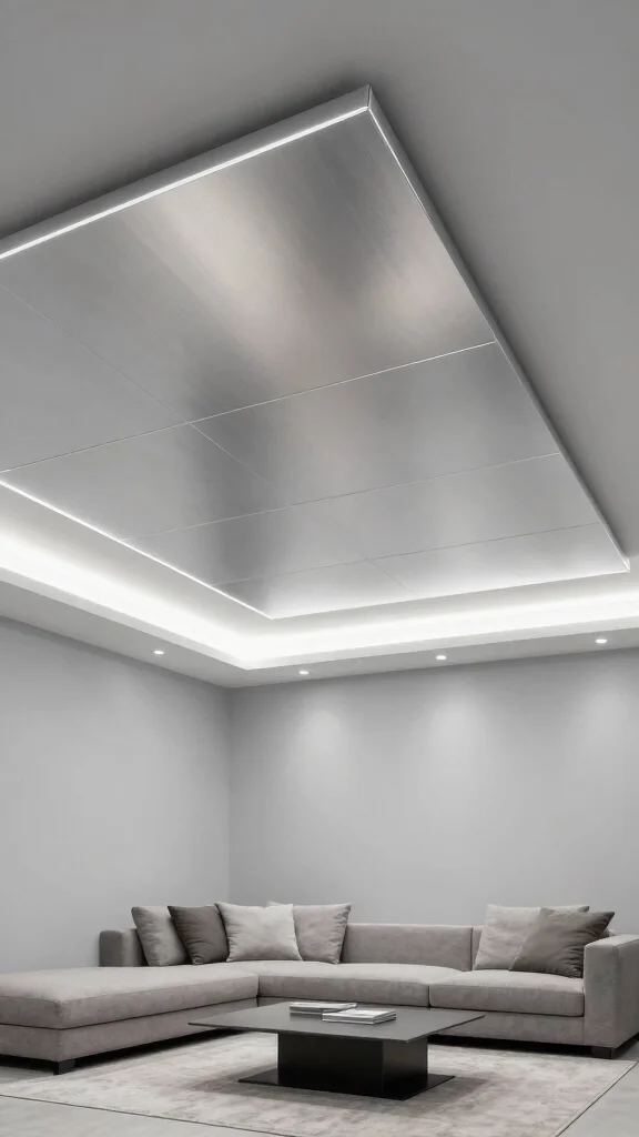 12 Basement Drop Ceiling Ideas for a Clean Affordable Finish - 9. Aluminum Ceiling Panels 1